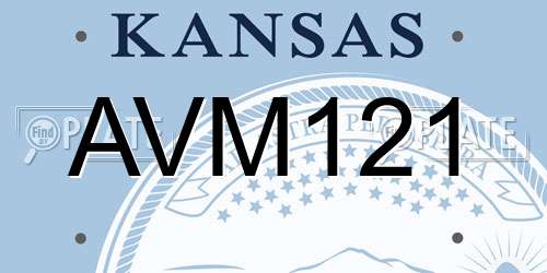 AVM121 Kansas License Plate