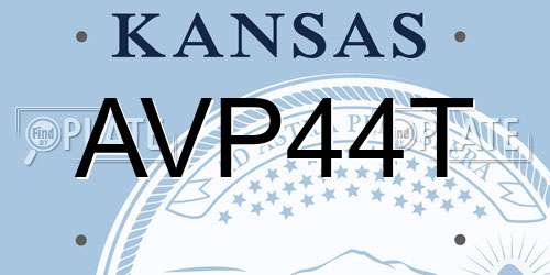 AVP44T Kansas License Plate