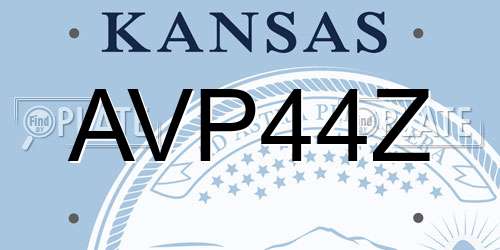 AVP44Z Kansas License Plate