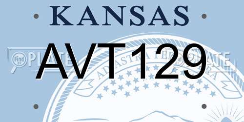 AVT129 Kansas License Plate