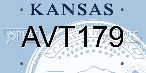 AVT179 Kansas License Plate