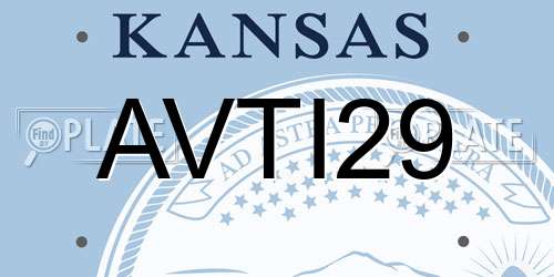 AVTI29 Kansas License Plate