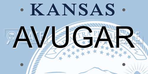 AVUGAR Kansas License Plate