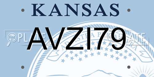 AVZI79 Kansas License Plate