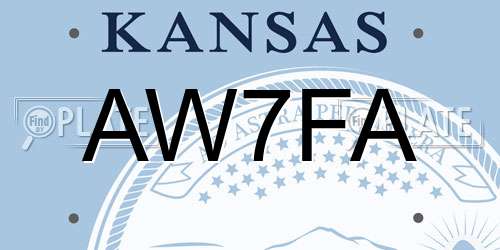 AW7FA Kansas License Plate