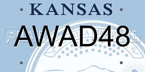 AWAD48 Kansas License Plate