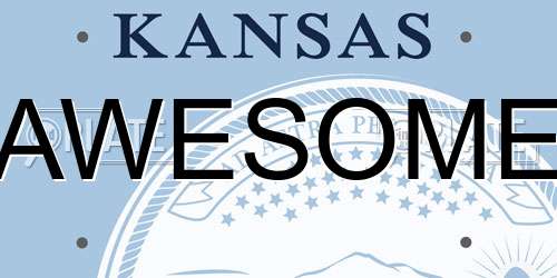 AWESOME Kansas License Plate