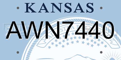 AWN7440 Kansas License Plate