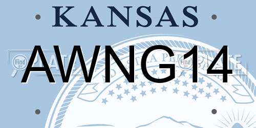 AWNG14 Kansas License Plate