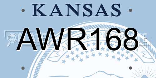 AWR168 Kansas License Plate