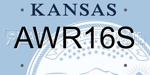 AWR16S Kansas License Plate