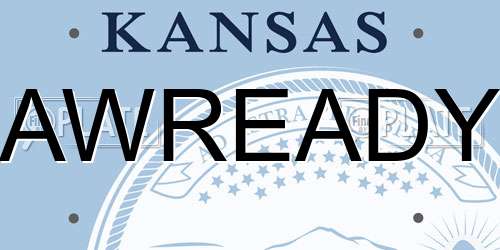 AWREADY Kansas License Plate
