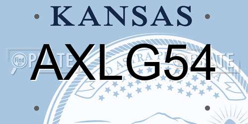 AXLG54 Kansas License Plate