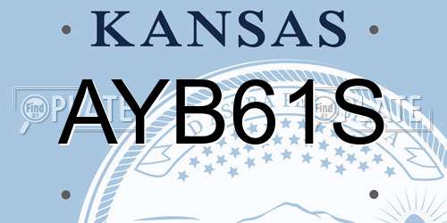 AYB61S Kansas License Plate