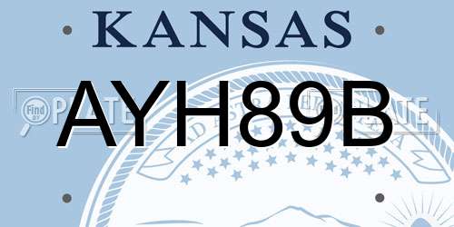 AYH89B Kansas License Plate