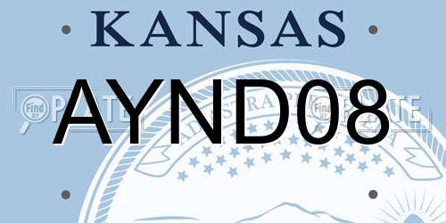 AYND08 Kansas License Plate
