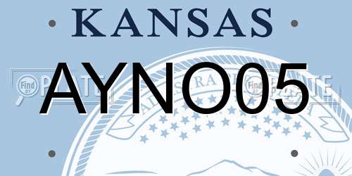 AYNO05 Kansas License Plate