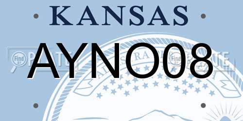 AYNO08 Kansas License Plate
