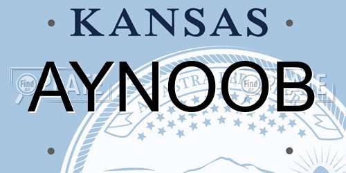 AYNOOB Kansas License Plate