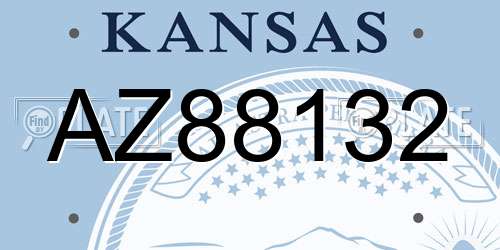 AZ88132 Kansas License Plate
