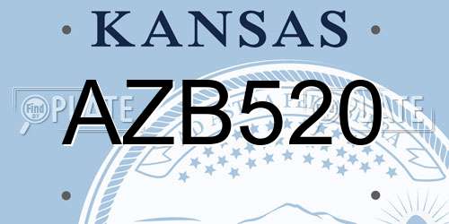 AZB520 Kansas License Plate