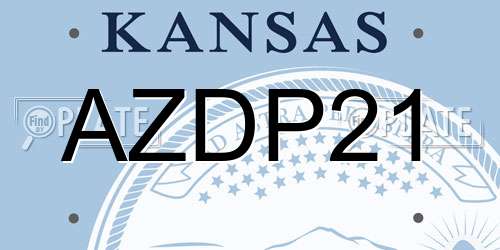 AZDP21 Kansas License Plate