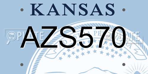 AZS570 Kansas License Plate