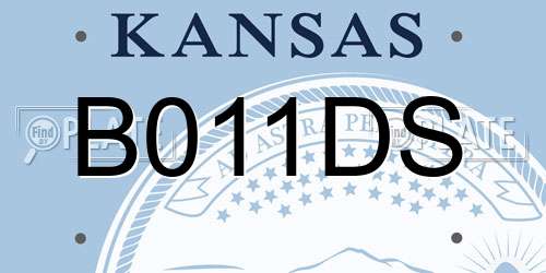 B011DS Kansas License Plate