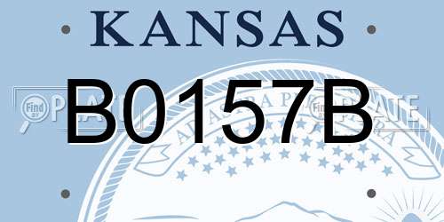 B0157B Kansas License Plate