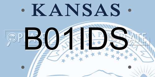 B01IDS Kansas License Plate