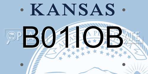 B01IOB Kansas License Plate