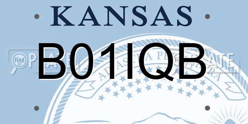B01IQB Kansas License Plate