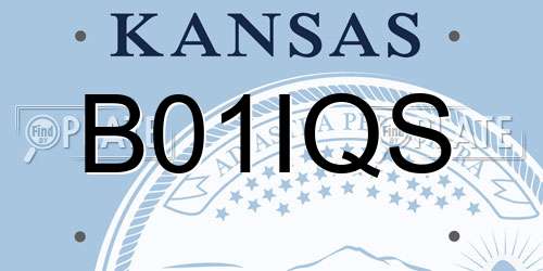 B01IQS Kansas License Plate