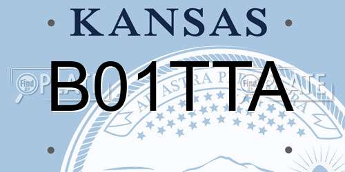 B01TTA Kansas License Plate
