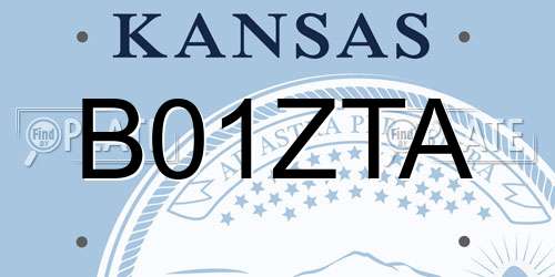 B01ZTA Kansas License Plate