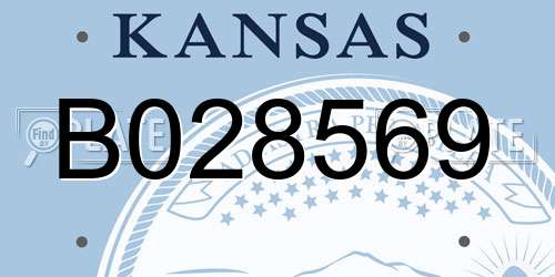 B028569 Kansas License Plate