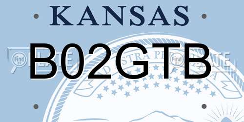 B02GTB Kansas License Plate
