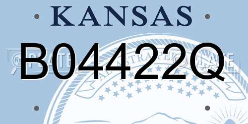 B04422Q Kansas License Plate