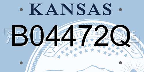 B04472Q Kansas License Plate