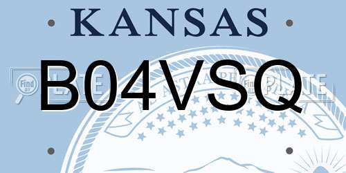 B04VSQ Kansas License Plate