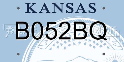 B052BQ Kansas License Plate