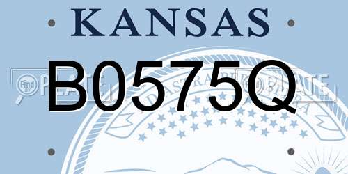 B0575Q Kansas License Plate