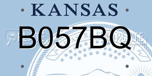 B057BQ Kansas License Plate