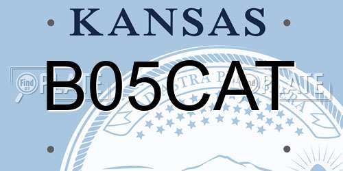 B05CAT Kansas License Plate