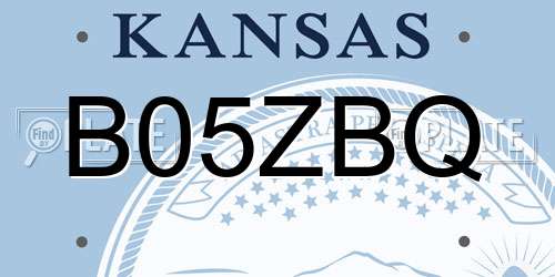 B05ZBQ Kansas License Plate