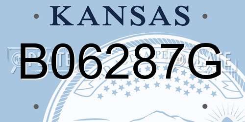 B06287G Kansas License Plate