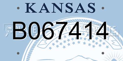 B067414 Kansas License Plate