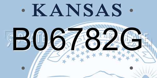B06782G Kansas License Plate
