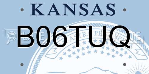 B06TUQ Kansas License Plate