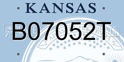 B07052T Kansas License Plate